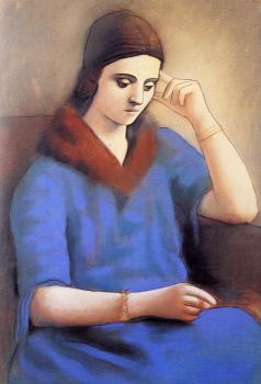 Pablo Picasso : olga in a pensive mood